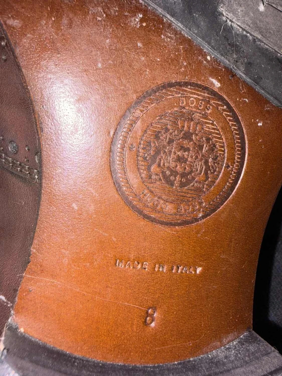 Mocasines de hombre Hugo Boss de cuero marrón con borlas, talla 42 con caja – photo 8